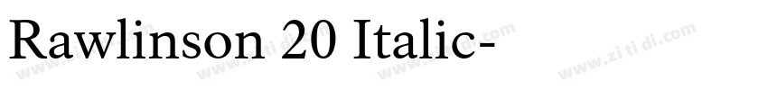 Rawlinson 20 Italic字体转换